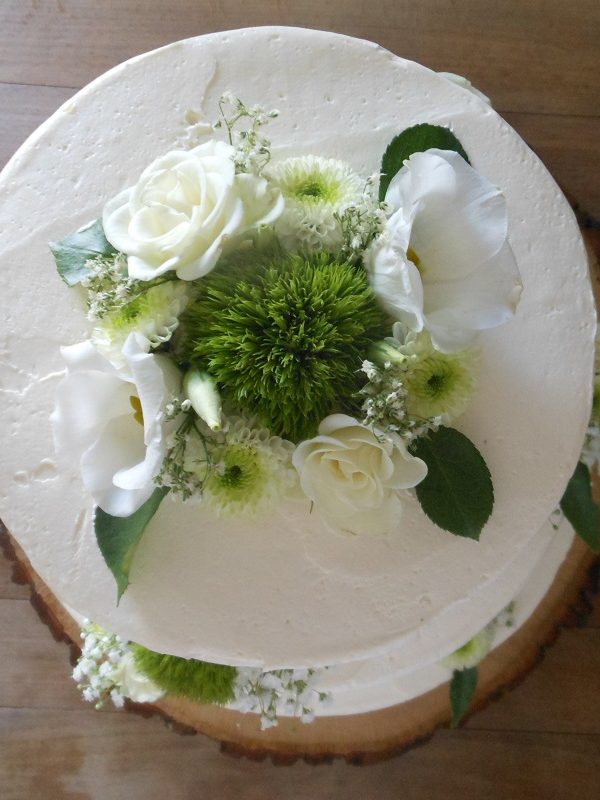 Hochzeitstorte Flowers Grün